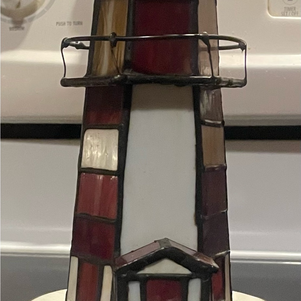 Stained Glass Lighthouse Decor